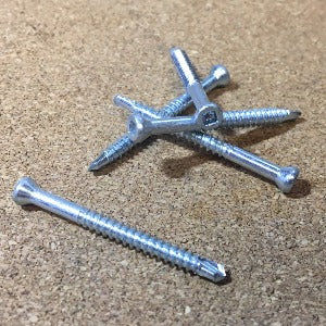 #7 Square Drive Trim Head Self Drilling Screw # 2 pt. Zinc