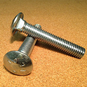 1/4''-20 Carriage Bolt - Grade 2 - Zinc Plated