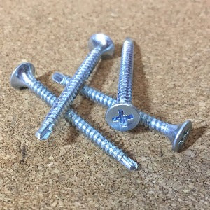 Lexar Industrial #8 X 1-1/4 Phillips Bugle Head Self-Drilling Tek Screws - Zinc Plated Steel (1000 Pack)