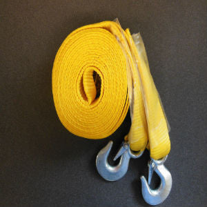 Heavy Duty 2'' x 20 Ft. 10,000 LB. Tow Strap w/ Safety Latch Hooks