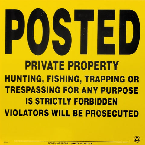 Posted Signs